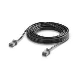 Ubiquiti UniFi Venkovní patch kabel C6A, ultra tenký a odolný stíněný kabel pro 10 GbE, 8m, Černá