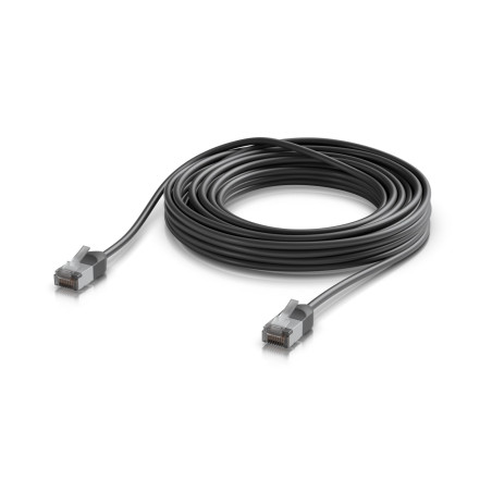 Ubiquiti UniFi Venkovní patch kabel C6A, ultra tenký a odolný stíněný kabel pro 10 GbE, 8m, Černá