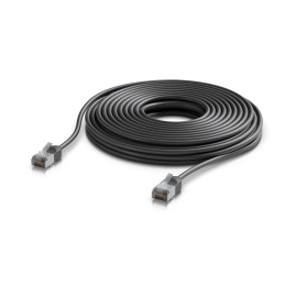 Ubiquiti UniFi Venkovní patch kabel C6A, ultra tenký a odolný stíněný kabel pro 10 GbE, 12m, Černá