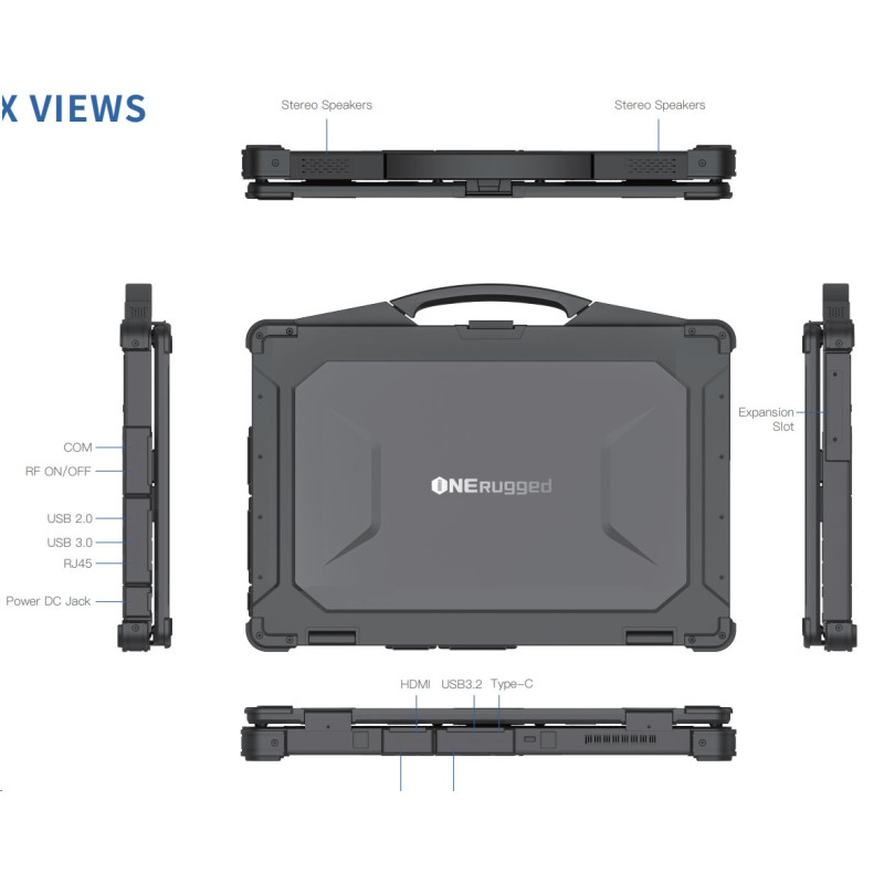 ONERugged N15A 15.6" rugged notebook, I5+16G+512G, 1920x1080, 1000cd/m2, Win11 Pro bez licence