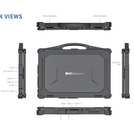 ONERugged N15A 15.6" rugged notebook, I5+16G+512G, 1920x1080, 1000cd/m2, Win11 Pro bez licence