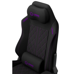 LORGAR CHA41, Ergonomic Gaming Chair Advanced, premium anti-stain fabric, Black/pur