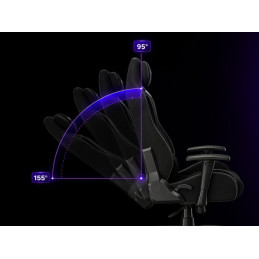 LORGAR CHA41, Ergonomic Gaming Chair Advanced, premium anti-stain fabric, Black/white