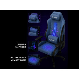 LORGAR CHA41, Ergonomic Gaming Chair Advanced, premium anti-stain fabric, Black/white