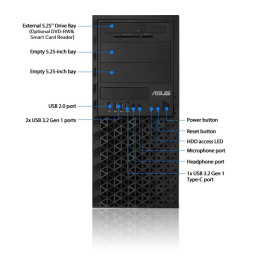 WS ASUS EC E500A, AM5, 4xDDR5, 3xPCIe, 1x2.5"/3x3.5", 2xM.2, 2.5Gb LAN, 750W, Tower 3U