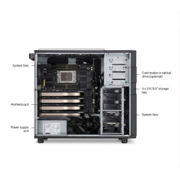 WS ASUS EC Pro ET900A X9, sTR5, 8xDDR5, 7xPCIe, 4x2.5"/3.5", 2xSlim SAS, 4xM.2, 1x10Gb LAN, 2000W, Tower 3U