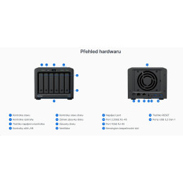 Synology FlashStation FS200T, 6-bay 2,5" NAS, CPU QC Celeron J4125 64bit, RAM 4GB, 2x USB 3.2, LAN 1x 2.5Gb + 1x 1Gb