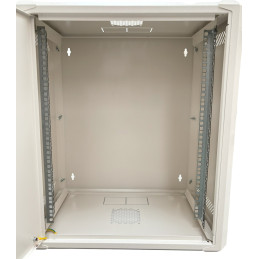 Conexpro jednodílný rozvaděč 19" 12U/400mm, FLAT PACK, plechové dveře