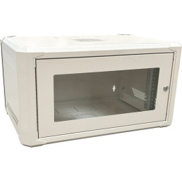 Conexpro jednodílný rozvaděč 19" 4U/400mm, FLAT PACK, skleněné dveře