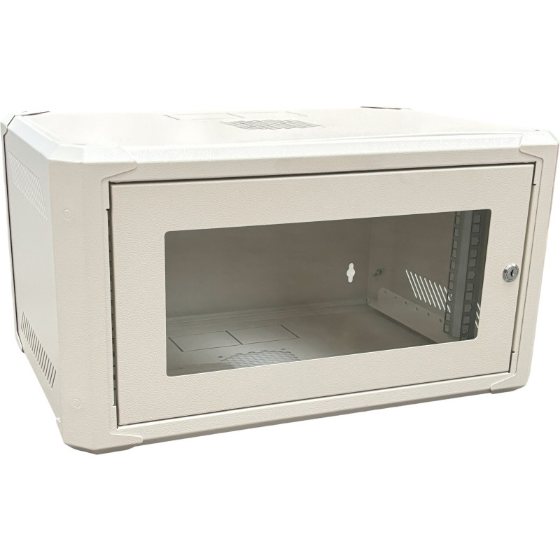 Conexpro jednodílný rozvaděč 19" 4U/400mm, FLAT PACK, skleněné dveře