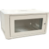 Conexpro jednodílný rozvaděč 19" 4U/400mm, FLAT PACK, skleněné dveře