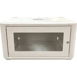 Conexpro jednodílný rozvaděč 19" 4U/400mm, FLAT PACK, skleněné dveře