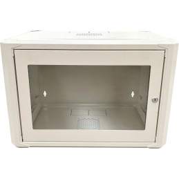 Conexpro jednodílný rozvaděč 19" 6U/400mm, FLAT PACK, skleněné dveře