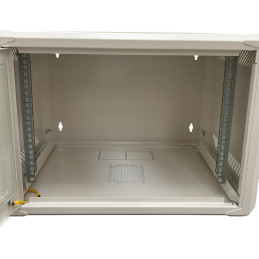 Conexpro jednodílný rozvaděč 19" 6U/400mm, FLAT PACK, skleněné dveře
