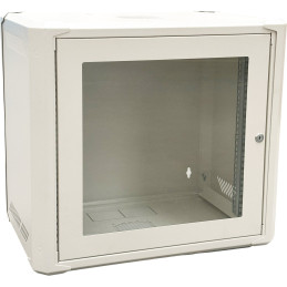 Conexpro jednodílný rozvaděč 19" 9U/400mm, FLAT PACK, skleněné dveře