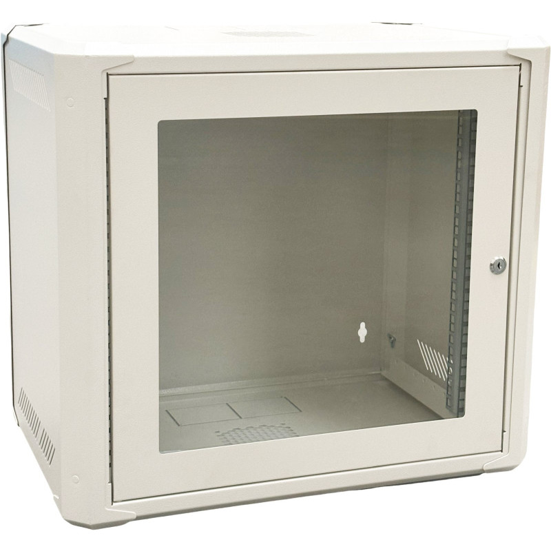 Conexpro jednodílný rozvaděč 19" 9U/400mm, FLAT PACK, skleněné dveře