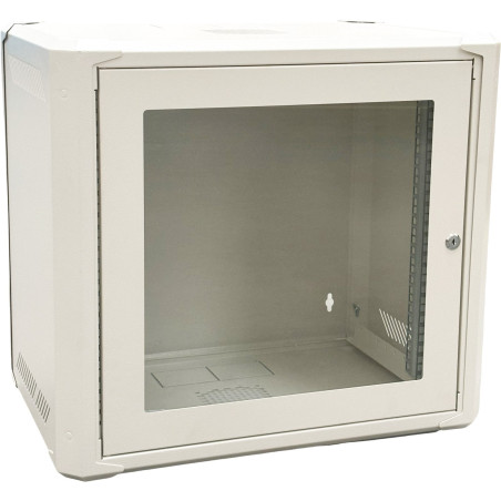 Conexpro jednodílný rozvaděč 19" 9U/400mm, FLAT PACK, skleněné dveře
