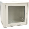 Conexpro jednodílný rozvaděč 19" 9U/400mm, FLAT PACK, skleněné dveře