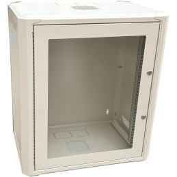 Conexpro jednodílný rozvaděč 19" 12U/400mm, FLAT PACK, skleněné dveře