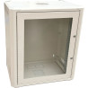 Conexpro jednodílný rozvaděč 19" 12U/400mm, FLAT PACK, skleněné dveře