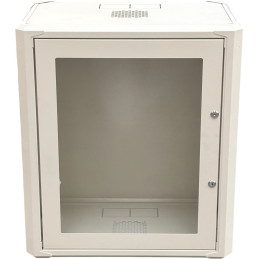 Conexpro jednodílný rozvaděč 19" 12U/400mm, FLAT PACK, skleněné dveře