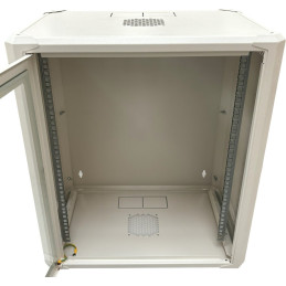 Conexpro jednodílný rozvaděč 19" 12U/400mm, FLAT PACK, skleněné dveře