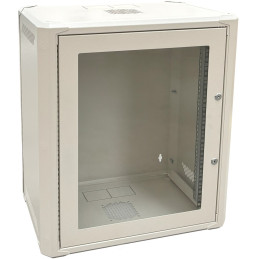 Conexpro jednodílný rozvaděč 19" 15U/400mm, FLAT PACK, skleněné dveře
