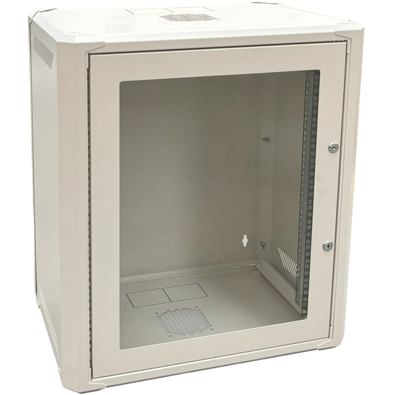 Conexpro jednodílný rozvaděč 19" 15U/400mm, FLAT PACK, skleněné dveře