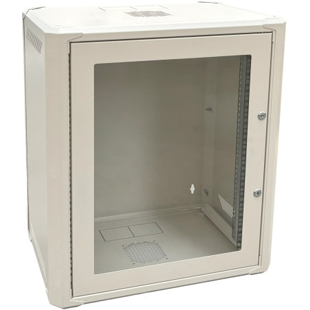 Conexpro jednodílný rozvaděč 19" 15U/400mm, FLAT PACK, skleněné dveře