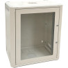 Conexpro jednodílný rozvaděč 19" 15U/400mm, FLAT PACK, skleněné dveře