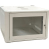Conexpro jednodílný rozvaděč 19" 6U/600mm, FLAT PACK, skleněné dveře