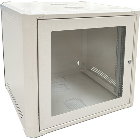 Conexpro jednodílný rozvaděč 19" 9U/600mm, FLAT PACK, skleněné dveře