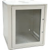 Conexpro jednodílný rozvaděč 19" 12U/600mm, FLAT PACK, skleněné dveře