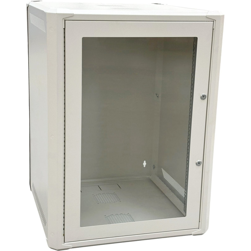 Conexpro jednodílný rozvaděč 19" 15U/600mm, FLAT PACK, skleněné dveře