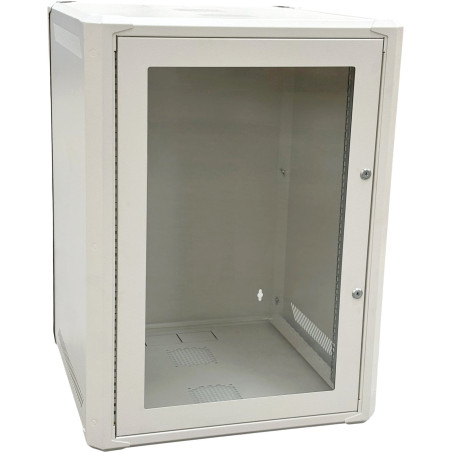 Conexpro jednodílný rozvaděč 19" 15U/600mm, FLAT PACK, skleněné dveře