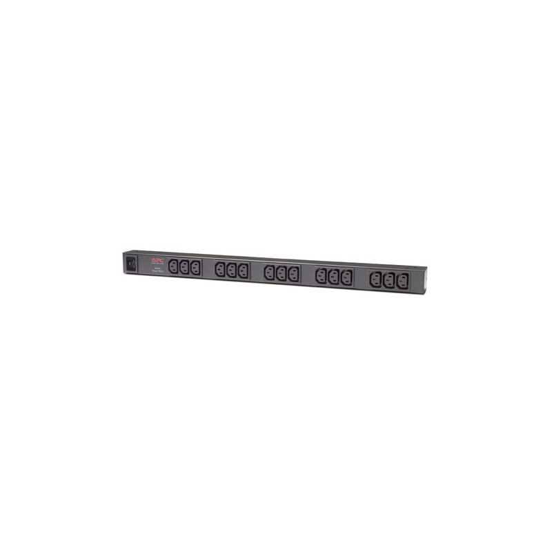 APC Rack PDU, Basic, Zero U, 16A, 208/230V, (15) C13, IEC-320 C20