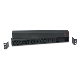 APC Rack PDU, Basic, 1U, 16A,208&230V, (10)C13 & (2)C19, IEC-320 C20