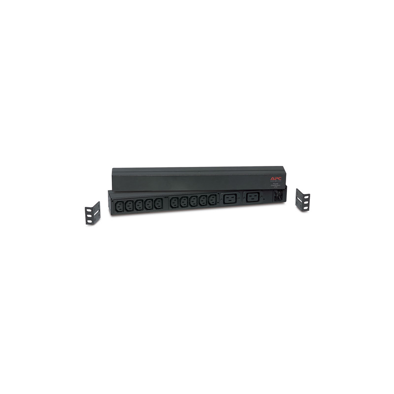APC Rack PDU, Basic, 1U, 16A,208&230V, (10)C13 & (2)C19, IEC-320 C20