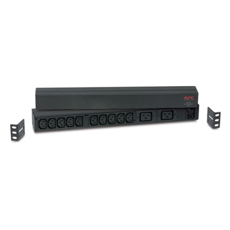 APC Rack PDU, Basic, 1U, 16A,208&230V, (10)C13 & (2)C19, IEC-320 C20