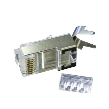 PremiumCord Konektor RJ 45 stíněný, Cat6, na silný vodič AWG23, skládaný