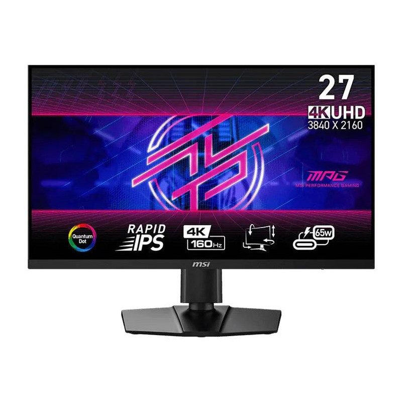 MSI MPG 274URF QD/ 27"/ 3840x2160 / IPS/ 0,5ms/ 160Hz/ 400cd/m2/ 1000:1/ HDMI/ DP/ VESA/ PIVOT/ černý