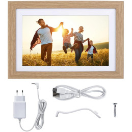 Rollei fotorámeček WiFi 103/ úhlopříčka 10.1"/ 32GB/ 2W/ Frameo APP/ Světlé dřevo