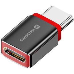 Swissten Nabíjecí Adaptér S Blokací Dat Dataguard USB-C  / USB-C  Černý