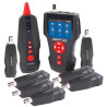 ROZBALENÉ - XtendLan Tester STP+PSTN+coax+USB, LCD displej, měření délky vedení, test PoE a PING, sonda+ 8x protismyčka