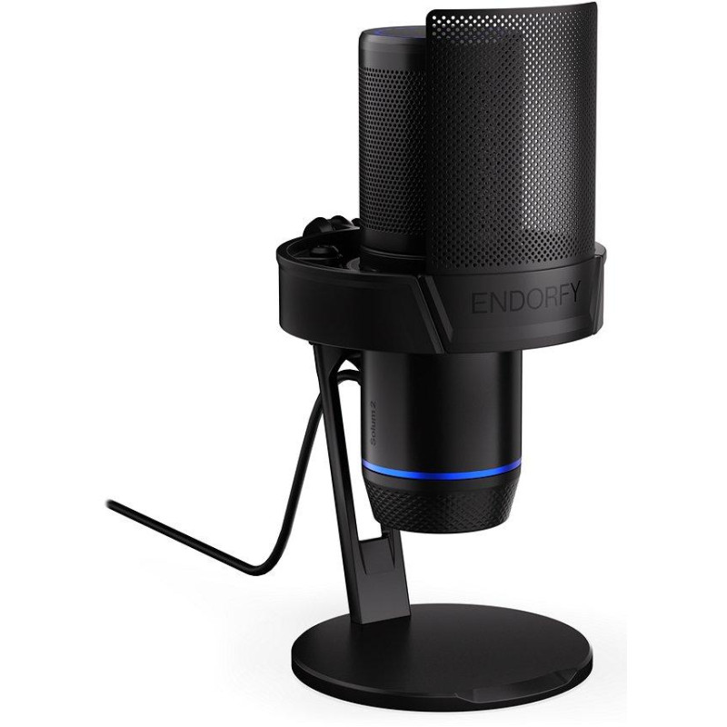 Endorfy mikrofon Solum 2 / kardioidní / LED / pop filtr / shock mount / černý