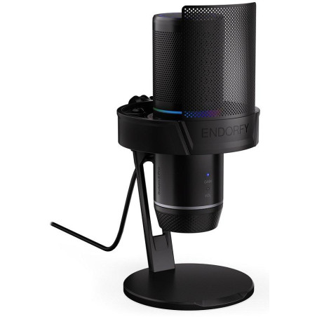 Endorfy mikrofon Solum 2 Pro / stealth RGB / kardioidní / pop filtr / shock mount / černý