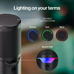 Endorfy mikrofon Solum 2 Pro / stealth RGB / kardioidní / pop filtr / shock mount / černý