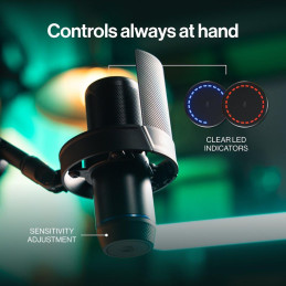 Endorfy mikrofon Solum 2 Boom Arm / rameno / kardioidní / pop filtr / shock mount / LED displej / černý