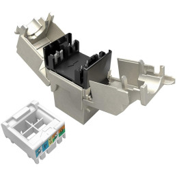 Solarix Multipack 24 ks samořezný keystone Solarix CAT5E STP SXKJ-5E-STP-BK-SA