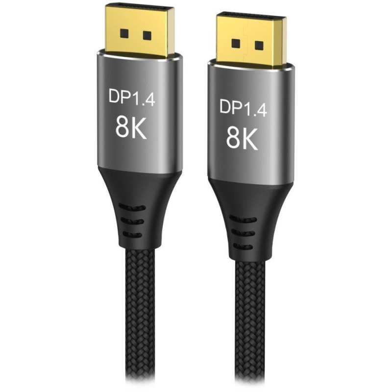 PremiumCord DisplayPort 1.4 přípojný kabel 32,4Gbit/s, rozlišení 8K, kovové a zlacené konektory, 9m